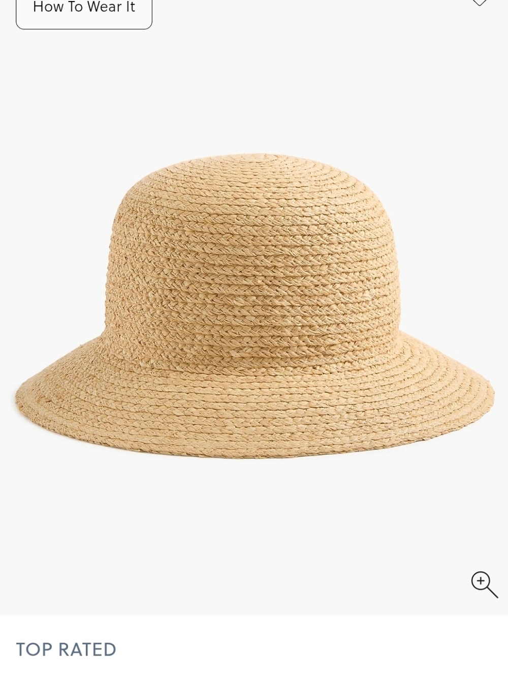 JCrew Straw Hat Bo918 Medium Large